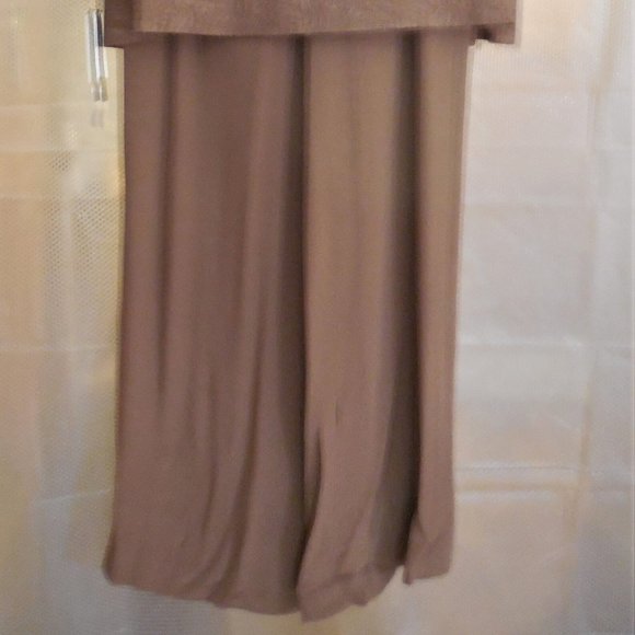 NWT Cynthia Howie Maggie BOUTIQUE mocha 100%Silk 2 piece set- Sz 14 jacket&pants - Picture 5 of 10
